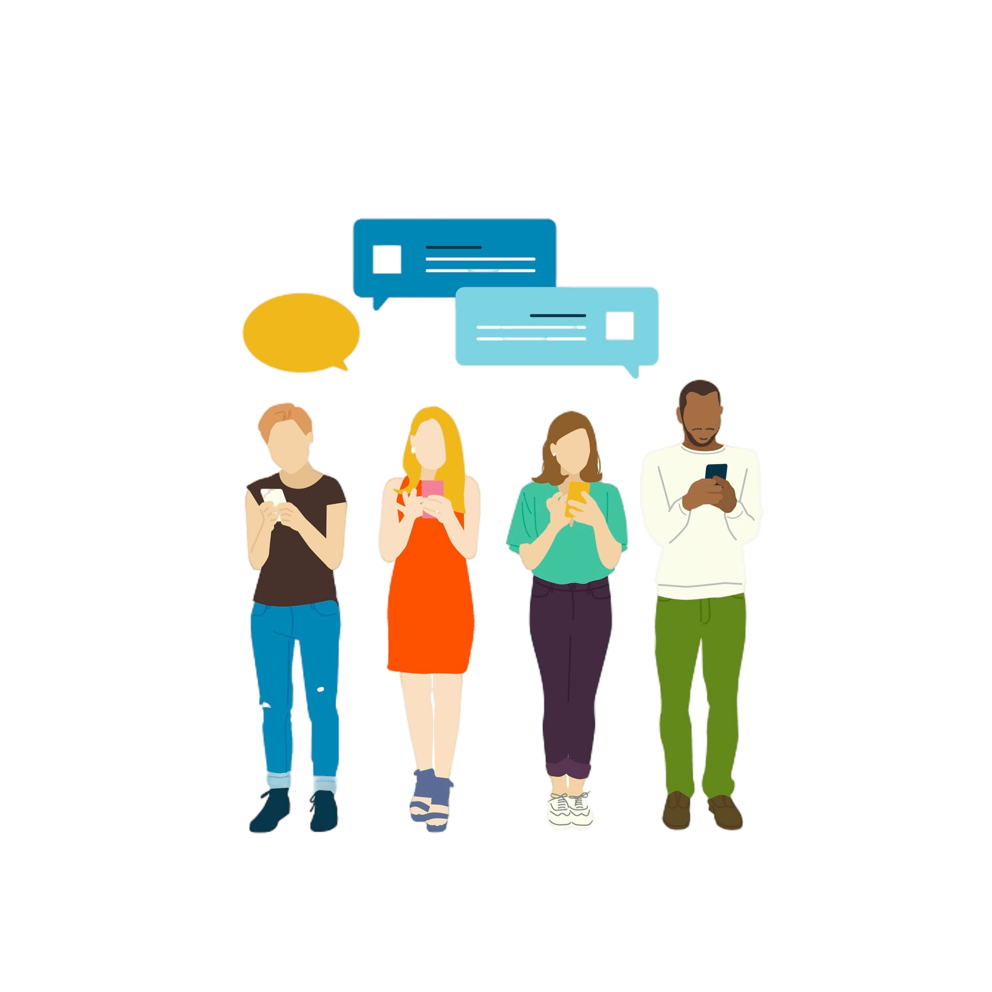 People connecting illustration